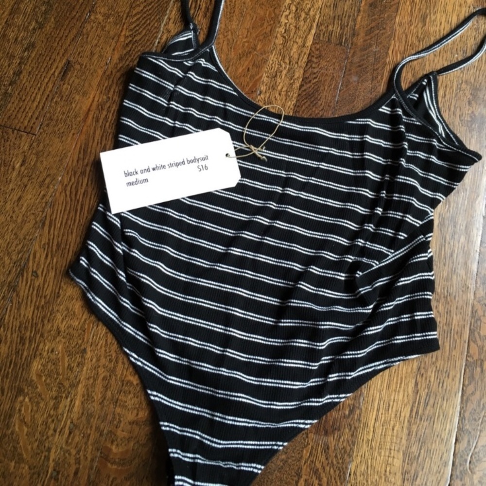 Black & white stripped onesie !